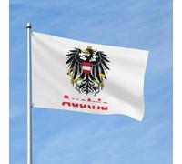 Bandiera nazionale austriaca, 3x5 piedi, in poliestere, stagionale, bifacciale, per giardino, casa, cortile, festival, decorazioni, bandiere