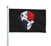 Bandiera Nazionale Creativa Panama Patriot Skull Bandiere Da Giardino Con 2 Occhielli Bandiera Da Cortile Durevole Bandiere Di Benvenuto Per Patio Interni Esterni 90X150 Cm