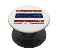 Bandiera nazionale della Thailandia, vintage, design invecchiato PopSockets PopGrip Adesivo