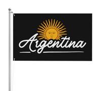 Bandiera nazionale di calcio Argentina 2026, ideale per giardino, prato, patio e stile rustico, 3x5 piedi, sta