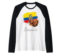 Bandiera Nazionale Ecuador Condor Bird Maglia con Maniche Raglan