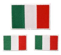 - Bandiera Nazionale Italiana tricolore - Toppe Patch termoadesivi autoadesive per Tessuti Stoffa Jeans