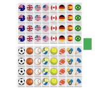 Bandiera Nazionale Mahjong Tiles Set - Game Mahjong A Tema Marittimo, Collezione Di Piastrelle Completa, Gioco Portatile Con Spazio Di Archiviazione | Divertimento Set Per Bambini Familiari Adulti Per