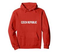 Bandiera Nazionale Repubblica Ceca Colore Rosso Felpa con Cappuccio