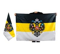 Bandiera nazionale russa 90 x 150 cm, bandiera imperiale della Russia, poliestere, colori vivaci e non sbiadisce, per sfilate, mondiali, festival, eventi, festival internazionali