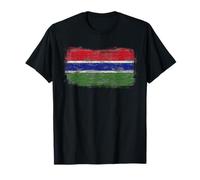 Bandiera nazionale rustica del Gambia Maglietta