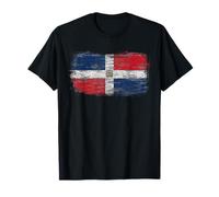 Bandiera nazionale rustica della Repubblica Dominicana Maglietta