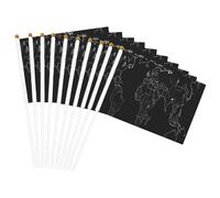 Bandiera nera con mappa del mondo, leggera e portatile, su entrambi i lati, per feste, parate, decorazioni per la casa, celebrazioni