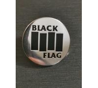 BANDIERA NERA HENRY ROLLINS Rise Above Punk Rock Pin toppa badge nuova di...