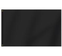 Bandiera nera resistente, 9 x 1,5 m, in nylon Oxford 210D di lunga durata, quattro file di cuciture, bandierine nere fai da te, decorazione per casa e cortile
