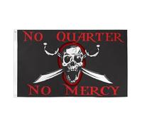 Bandiera Nessuna Pietà Resistente Ai Raggi Uv Garden Flag Colore Vivido Bandiere Pirata Per Parata Home Activités Sportives 3X5Ft