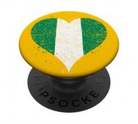 Bandiera Nigeria per Orgogliosi Nigeriani o Radici Nigeriane PopSockets PopGrip Adesivo