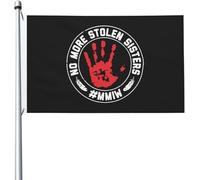 Bandiera No More Stolen Sisters Missing Murdered Indigenous Bandiera Pirata Prova Di Sbiadimento Tessuto Da Esterno Striscione All'Aperto, Per Balcone, Giardino, Celebrazioni, 90x150cm