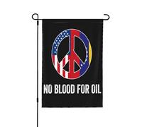 Bandiera "No War On Venezuela" "No Blood For Oil Yard Flags" 12x18 pollici, striscione da giardino bifacciale