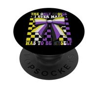 Bandiera non binaria L'unica scelta che abbia mai fatto è stata essere me stessa PopSockets PopGrip Adesivo