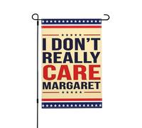 Bandiera "Non mi interessa davvero Margaret" 12x18 Vance President 2028, bandiere da giardino per esterni, cartelli decorativi in tela di iuta bifacciale