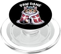 Bandiera nordica vichinga con zampa di gatto danese - Viking Kawaii PopSockets PopGrip per MagSafe