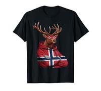 Bandiera Norvegia Alce Norvegese Orgoglio Maglietta