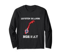 Bandiera Norvegia Distressed Isole Lofoten Pride Maglia a Manica