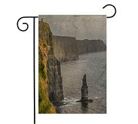 Bandiera Oil Colorful In Irish Beach Painting Showing Cliffs Moher Ireland Dublin Pastoral Beautiful Decorazione Bandiera Della Brezza, Per Feste Strada, Eventi, 30x45cm