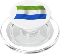Bandiera ondulata della Sierra Leone Africa occidentale PopSockets PopGrip per MagSafe