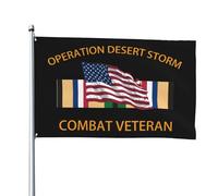 Bandiera Operation Desert Storm Combat Veteran Bandiera Militare Rinforzata Tessuto Da Esterno Striscione All'Aperto, Per Balcone, Celebrazioni, Feste Strada, 90x150cm
