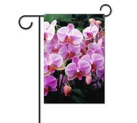 Bandiera orchidee 30,5 x 45,7 cm bandiere per esterni divertente bandiera per feste banner stampato su entrambi i lati bandiere da giardino benvenuto fuori cortile bandiera per casa casa decorazione