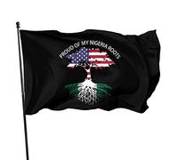 Bandiera Orgogliosa della Mia Nigeria Radici 3x5 piedi Bandiere da muro dai colori vivaci e resistenti allo sbiadimento UV per esterni ed interni