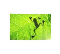 Bandiera orizzontale con foglie di rana stampate a quattro fori, morbida e resistente allo sbiadimento, da appendere alla parete per la stanza del college
