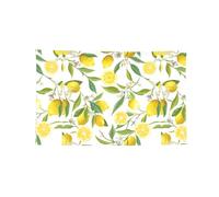 Bandiera orizzontale con stampa di limoni tropicali freschi a quattro fori, morbida e resistente allo sbiadimento, da appendere alla parete per la stanza del college