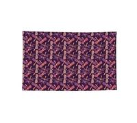 Bandiera orizzontale stampata a quattro fori con libellula viola, morbida e resistente allo sbiadimento, da appendere alla parete per la stanza del college