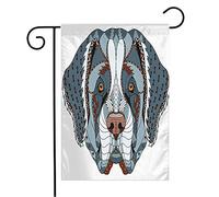 Bandiera Ornate Saint Bernard Dog Stylized Hand Head Pencil Animals African Wildlife Front Mammal Abstract Prova Di Sbiadimento Stagione Bandiera, Per Celebrazioni, Feste Strada, 30x45cm