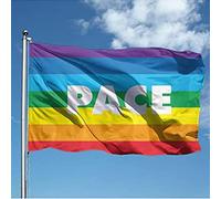 Bandiera PACE 100x150 cm in poliestere NAUTICO 115 gr/mq con doppia piega perimetrale, corda e guaina. Adatta sia IN/OUT DOOR