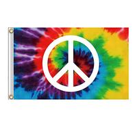 Bandiera Pace, Bandiera Peace And Love Colomba, Bandiera Della Pace 90 X 150 Cm, Resistente Alle Intemperie con 2 Occhielli in Metallo, Decorazione Della Festa di Celebrazione Delle Vacanze, Flag