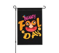 Bandiera Pace Beauty Fool Day April Fools Con 2 Occhielli Outdoorbandiera Appendere Bandiere Giardino Per Interni Fattoria Strada 12X18 Inch