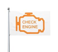 Bandiera Pace Check Engine Light Doppia Faccia Bandiera Da Giardino Resistente Alle Intemperie Segnali Da Giardino Per Strada Attività Parete 3X5 Ft