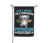 Bandiera Pace Don'T Worry I'M A Koalafied Physician Assistant Con 2 Occhielli Nautica Bandiera Robuste Decorazioni Da Giardino Per Strada Fattoria Esterni 12X18 Inch