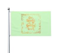 Bandiera Pace Give Thanks With A Grateful Heart Robuste Bandiera Di Benvenuto Resistente Alle Intemperie Striscione Da Giardino Per Vacanza Celebrazioni Interni 3X5 Ft