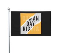 Bandiera Pace Human Rights Day Con 2 Occhielli Bandiera Da Giardino Appendere Bandiere Giardino Per All'Aperto Camere Estate 3X5 Ft