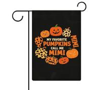 Bandiera Pace My Favorite Pumpkins Call Me Mimi Thanksgiving Fall Decorazioni da Giardino 12x18 Inch