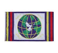 BANDIERA PACE NEL MONDO 90x60cm - BANDIERA DELLA PACE 60 x 90 cm - AZ FLAG