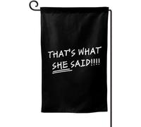 Bandiera Pace That'S What She Said Appendere Bandiera Verticale Con 2 Occhielli Bandiere Giardino Per Cortile La Casa Interni 12X18 Inch