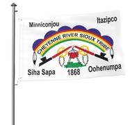 Bandiera Pace The Cheyenne River Sioux Tribe per Prato 3x5 FT | Resistente alle intemperie Bandiera Verticale Garden con 2 Occhielli Decorazioni da Giardino per Cortile Esterni