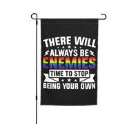 Bandiera Pace There Will Always Be Enemies Time To Stop Being Your Own Con 2 Occhielli Striscione Robuste Striscione Da Giardino Per Balcone La Casa Prato 12X18 Inch