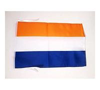 BANDIERA PAESI BASSI PRINCIPE D'ORANGE 45x30cm - BANDIERINA OLANDESE 30 x 45 cm cordicelle - AZ FLAG