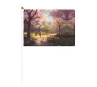 Bandiera palmare a doppia faccia con quattro lune, 14 x 20,8 cm, per feste, eventi sportivi
