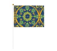 Bandiera palmare con grafica Yin Yang Totem, 14 x 20,8 cm, adatta per feste, eventi sportivi, celebrazioni