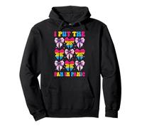 Bandiera pansessuale con scritta "I Put The Pan In Panic LGBTQ" Felpa con Cappuccio