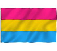 Bandiera Pansessuale Con Strisce Di Cucitura, 1 Confezione Bandiera Pan 90X150 Mm, Pan Flag Con Occhielli In Ottone, Colore Brillante, Resistente Allo Sbiadimento Uv, Pansexual Flag/Pansessuale