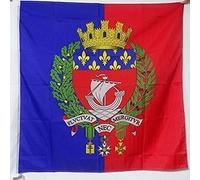 BANDIERA PARIGI CON STEMMA 90x90cm - BANDIERA DI PARIGI CON BLASONE - FRANCIA 90 x 90 cm foro per asta - AZ FLAG